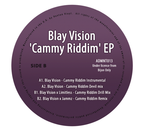 BLAY VISION - CAMMY RIDDIM EP exclusive 12" vinyl and t-shirt bundle